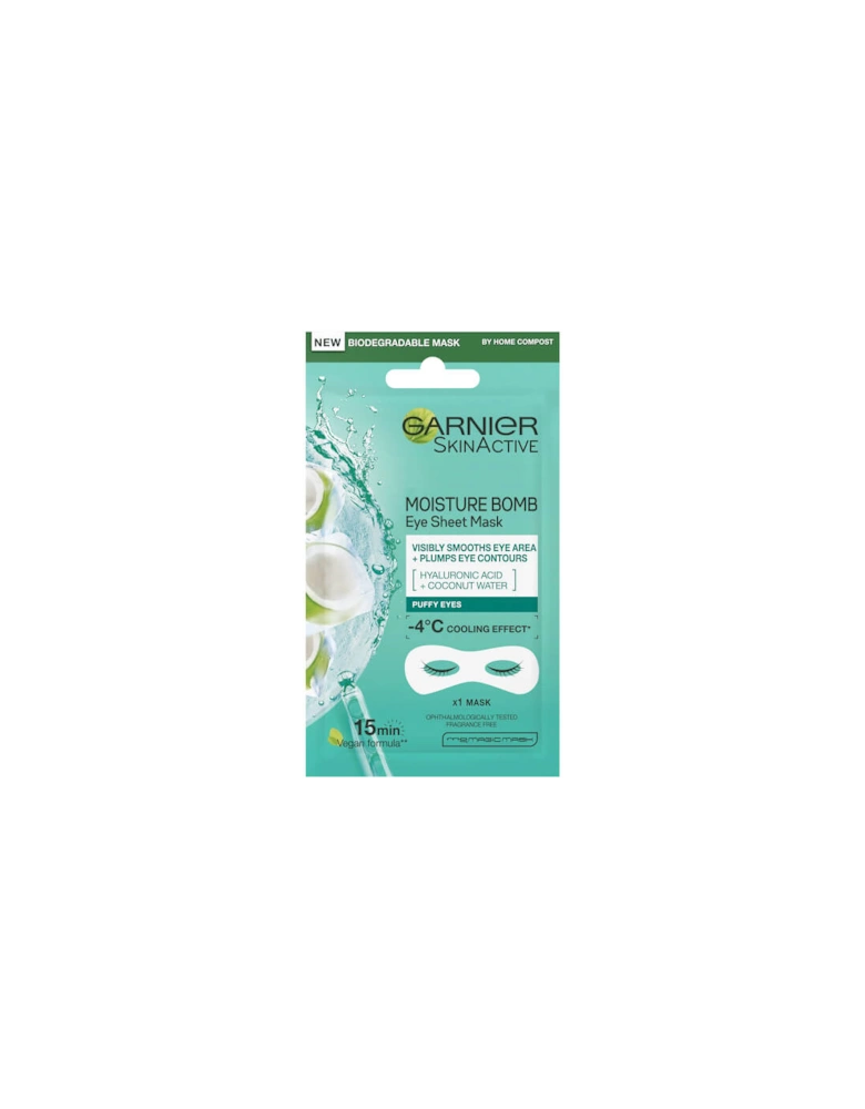 Hyaluronic Acid and Coconut Water Hydrating Replumping Eye Sheet Mask 6g