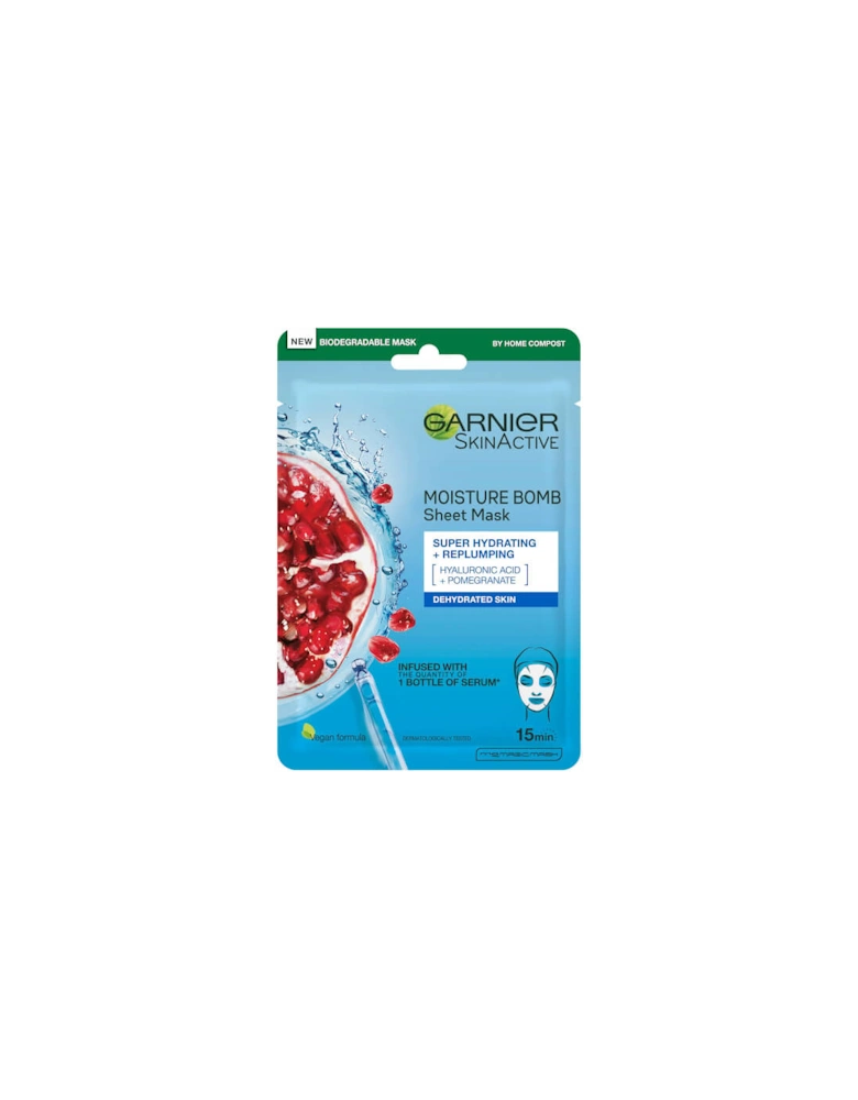 Moisture Bomb Pomegranate Hydrating Face Sheet Mask - Garnier