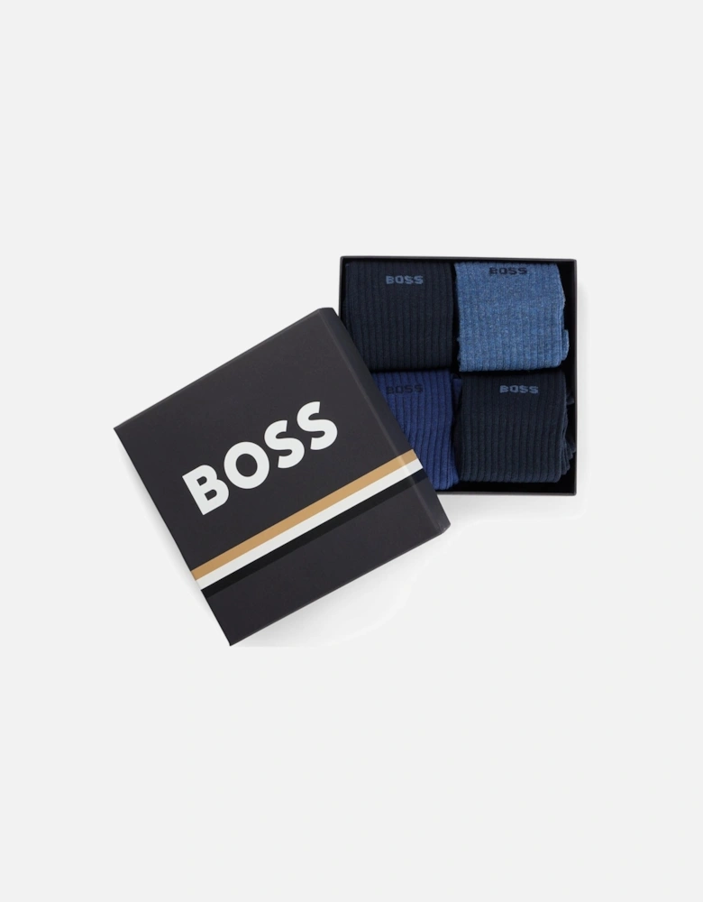 Boss Black 4 Pack Sock Gift Set Blue
