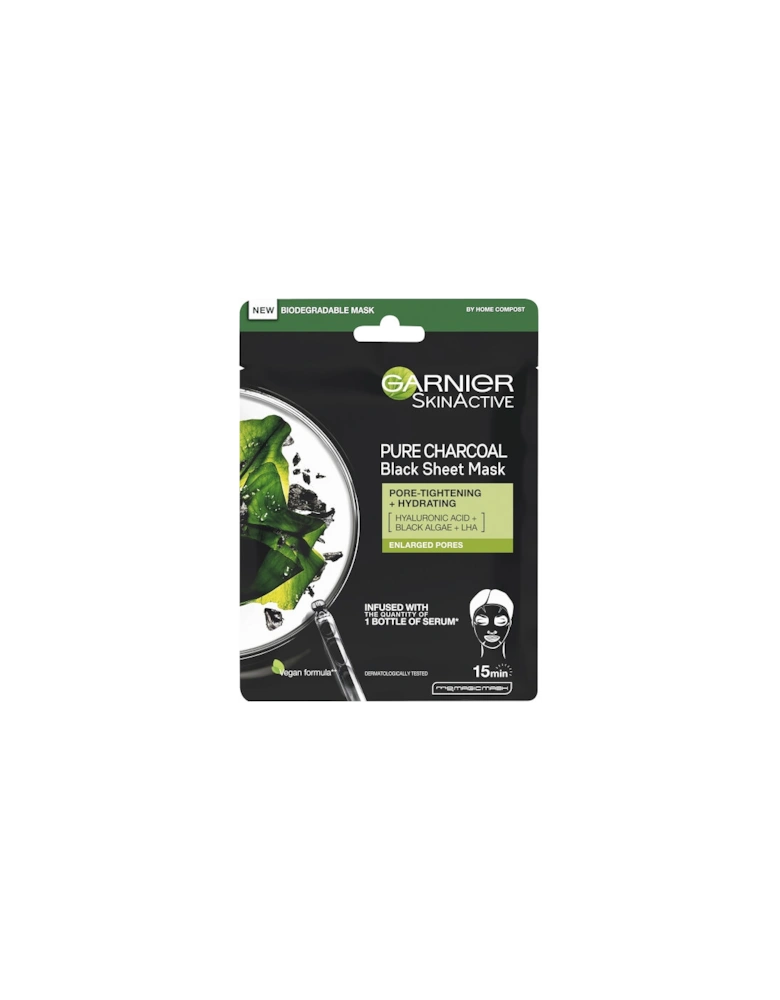 Charcoal and Algae Purifying and Hydrating Face Sheet Mask for Enlarged Pores 28g - Garnier