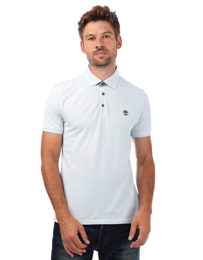 Mens Oxford Short Sleeve Polo Shirt