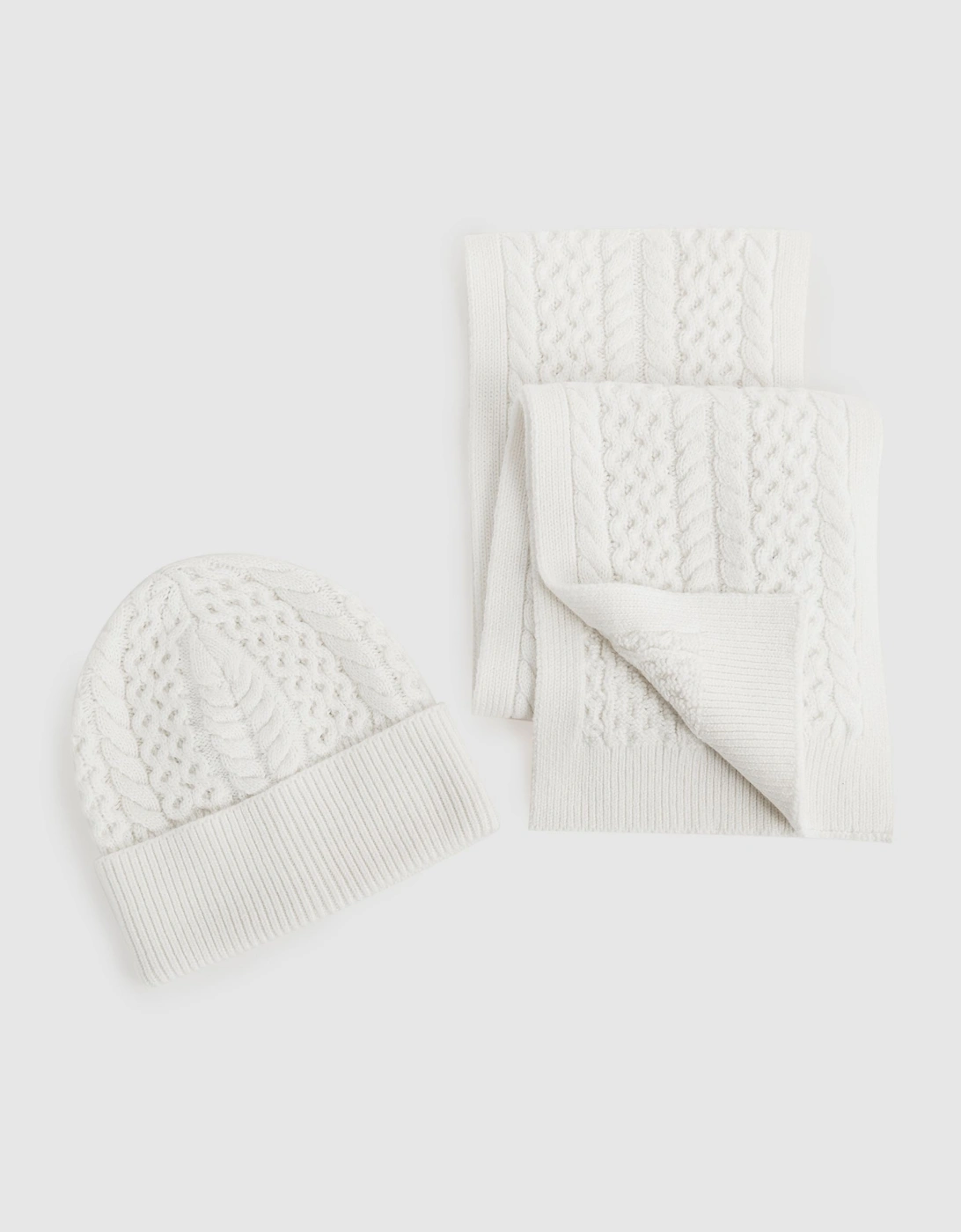 Knitted Scarf and Beanie Hat Set, 2 of 1