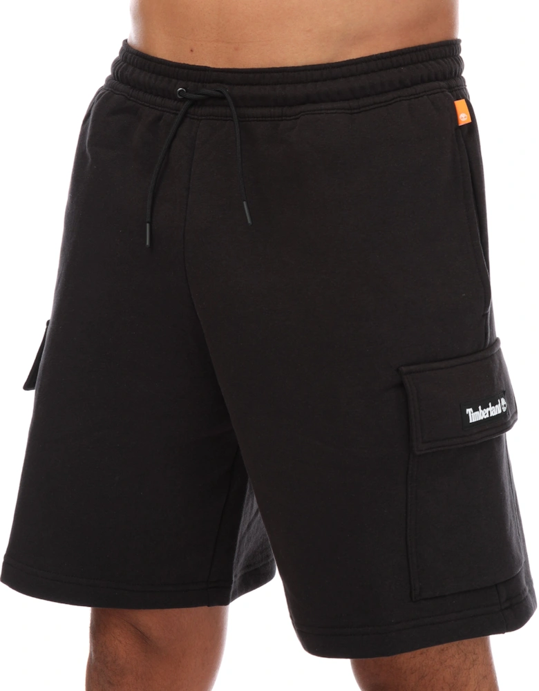 Mens Badge Cargo Sweat Shorts