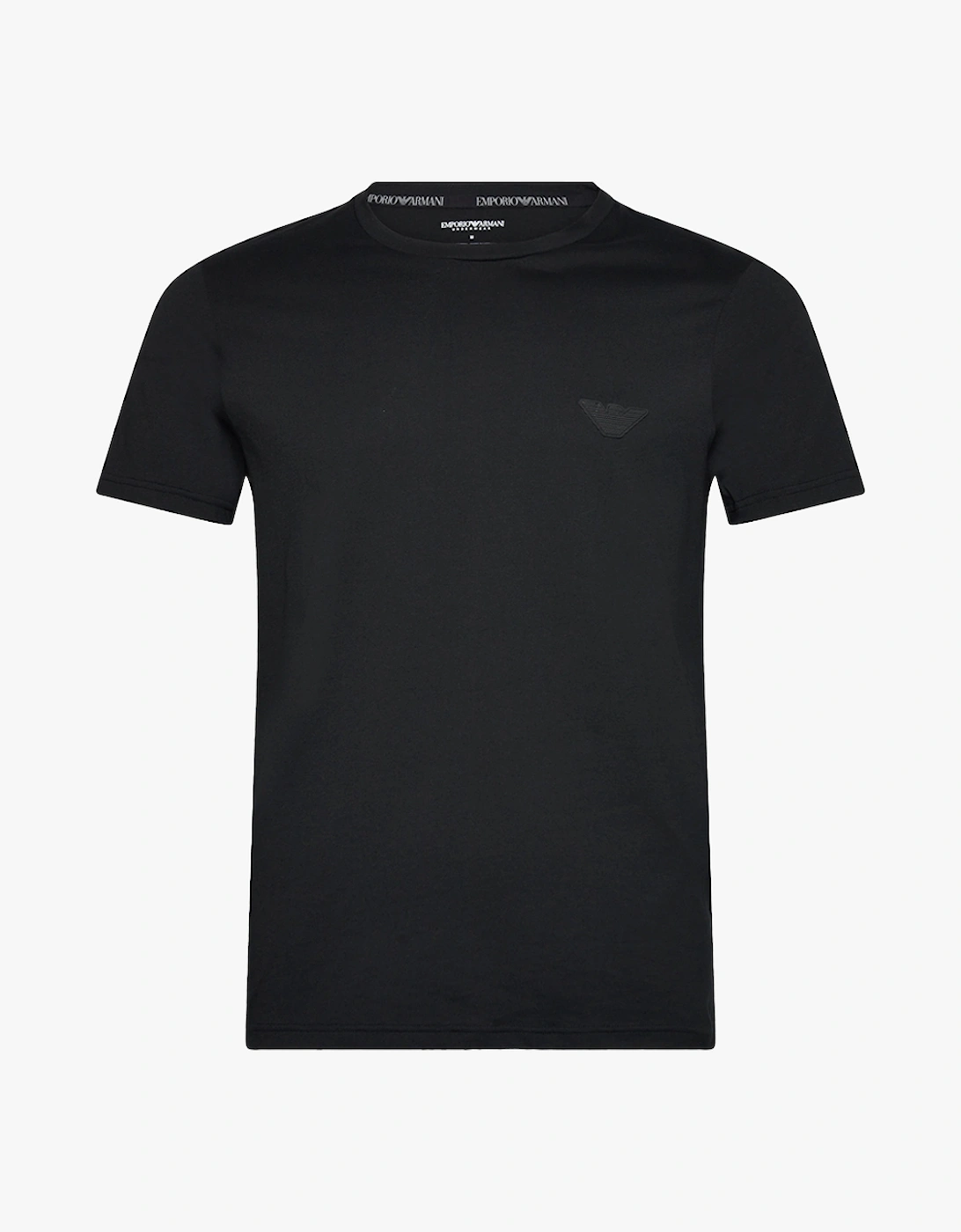 Lounge Tonal Rubber Logo T-Shirt - Black