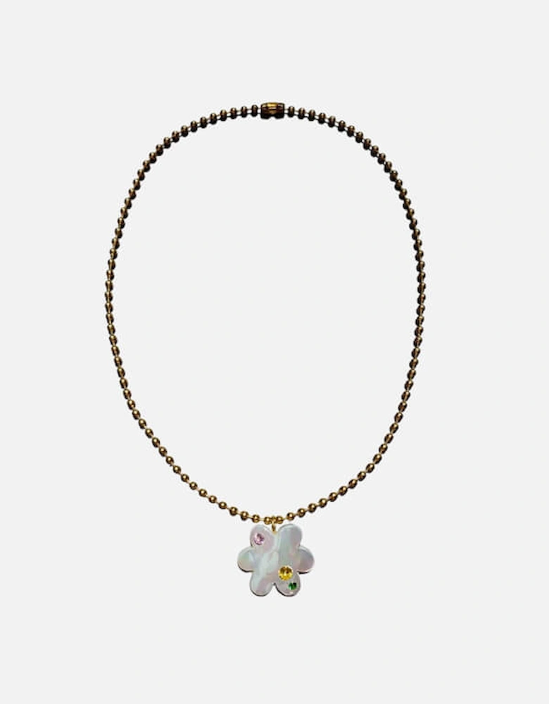 Superbloom Mother of Pearl and Gold-Plated Necklace