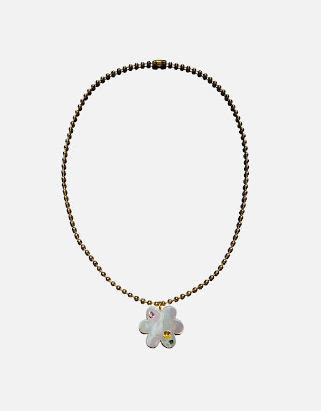 Superbloom Mother of Pearl and Gold-Plated Necklace, 2 of 1