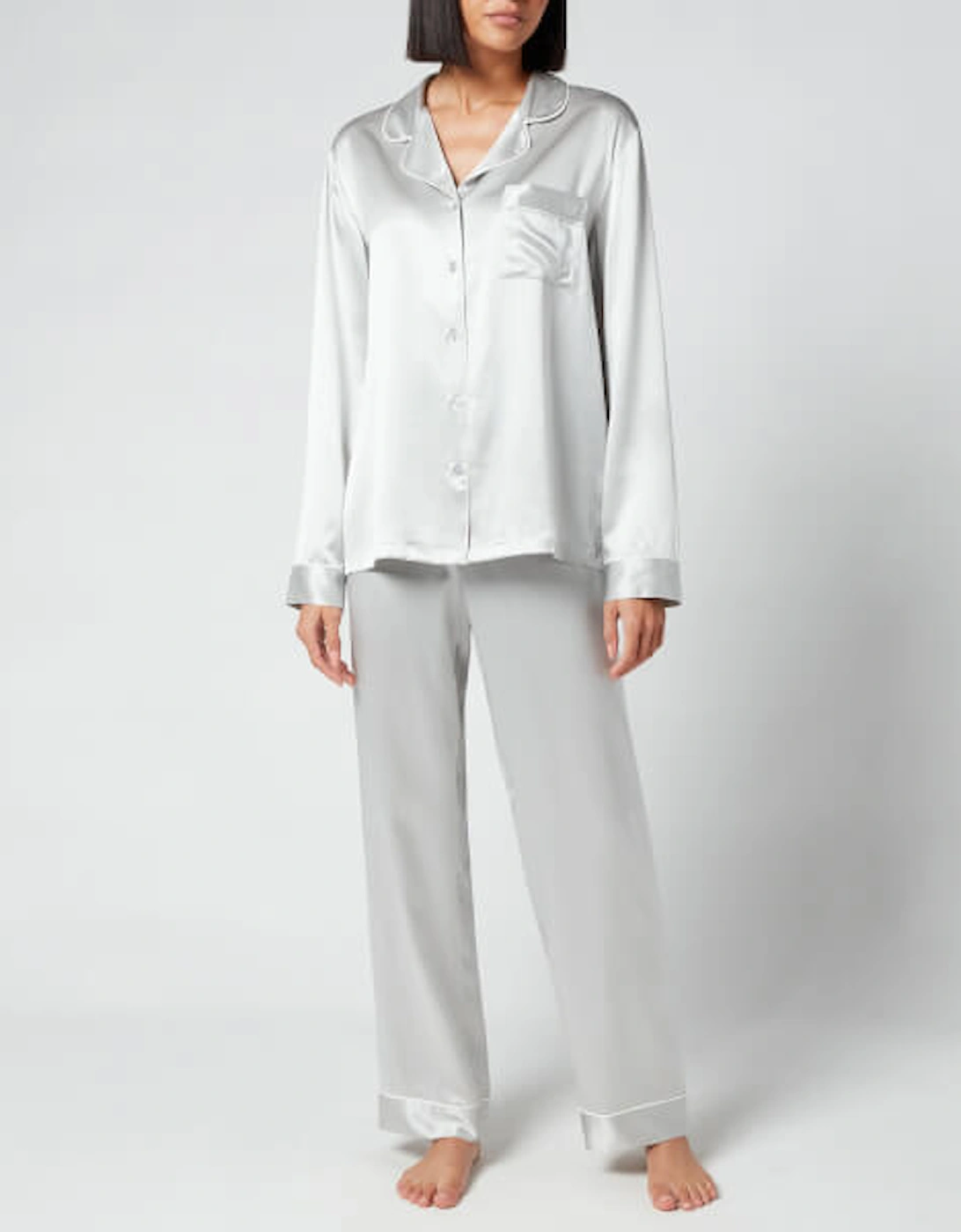 Silk Pyjamas - Silver, 2 of 1