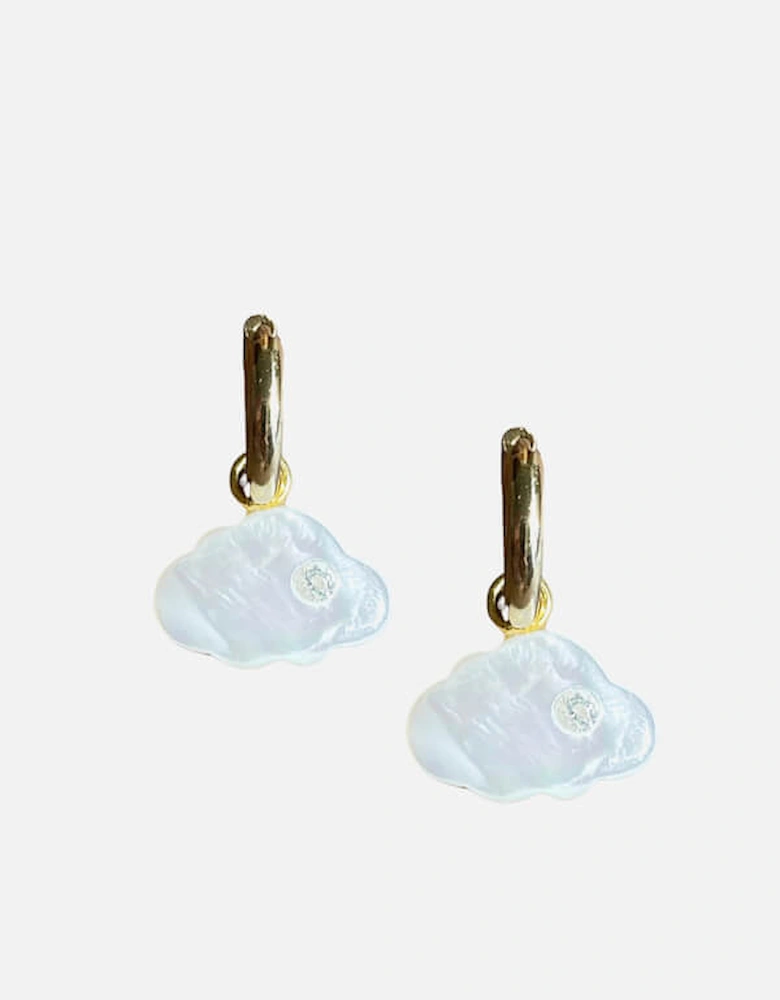 Cloudy With A Chance of Sparkle Mother of Pearl Earrings