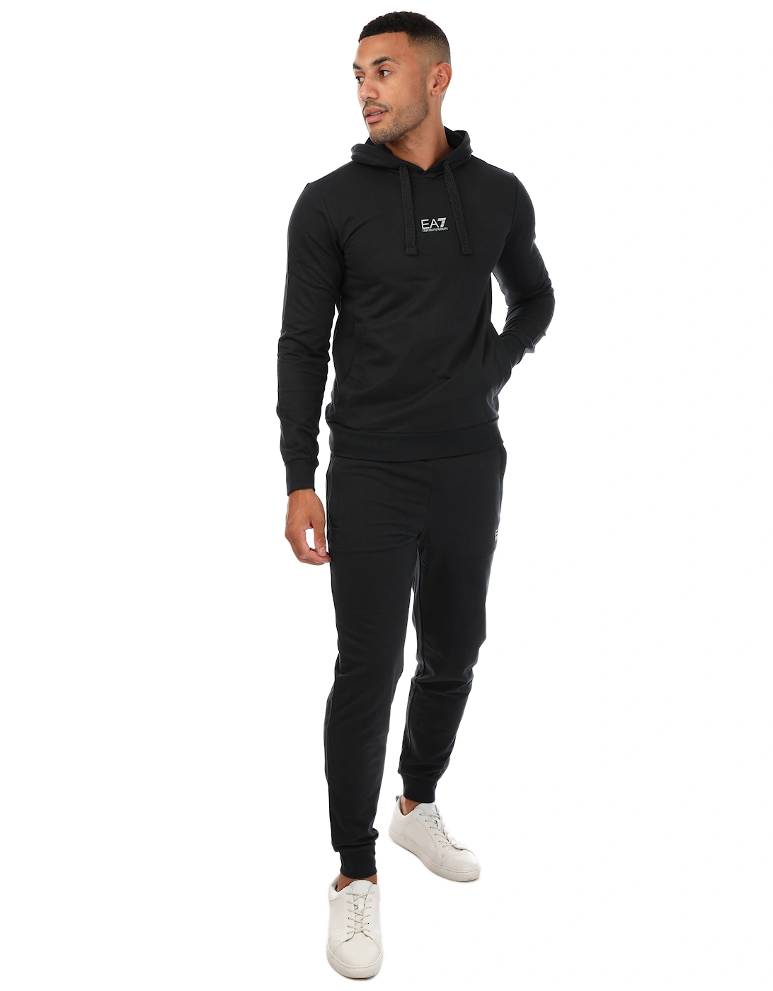 Mens Core ID Cotton Hooded Tracksuit, 5 of 4