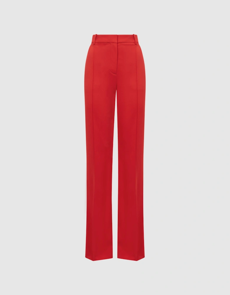Wide Leg Mid Rise Trousers