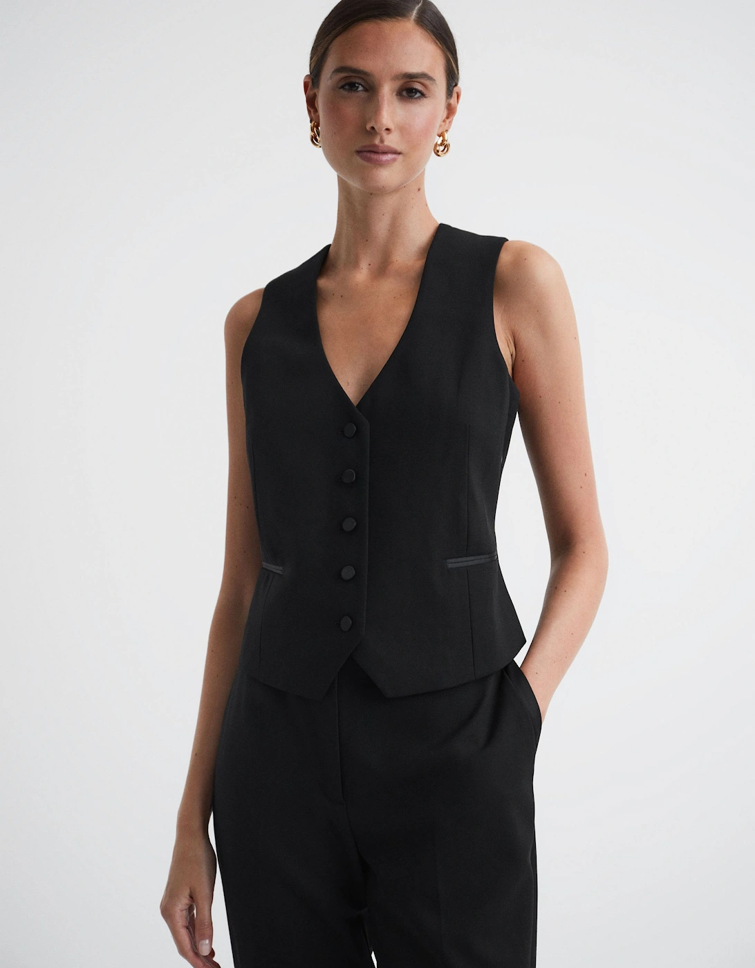 Single Breasted Satin Suit Waistcoat, 2 of 1