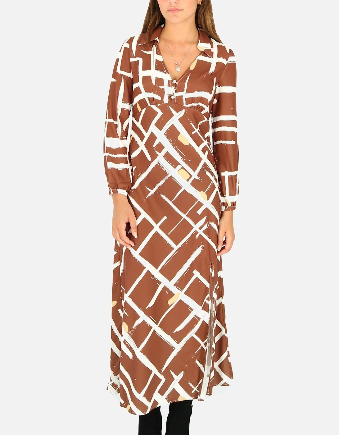 Denia Vee Print Maxi Dress, 5 of 4