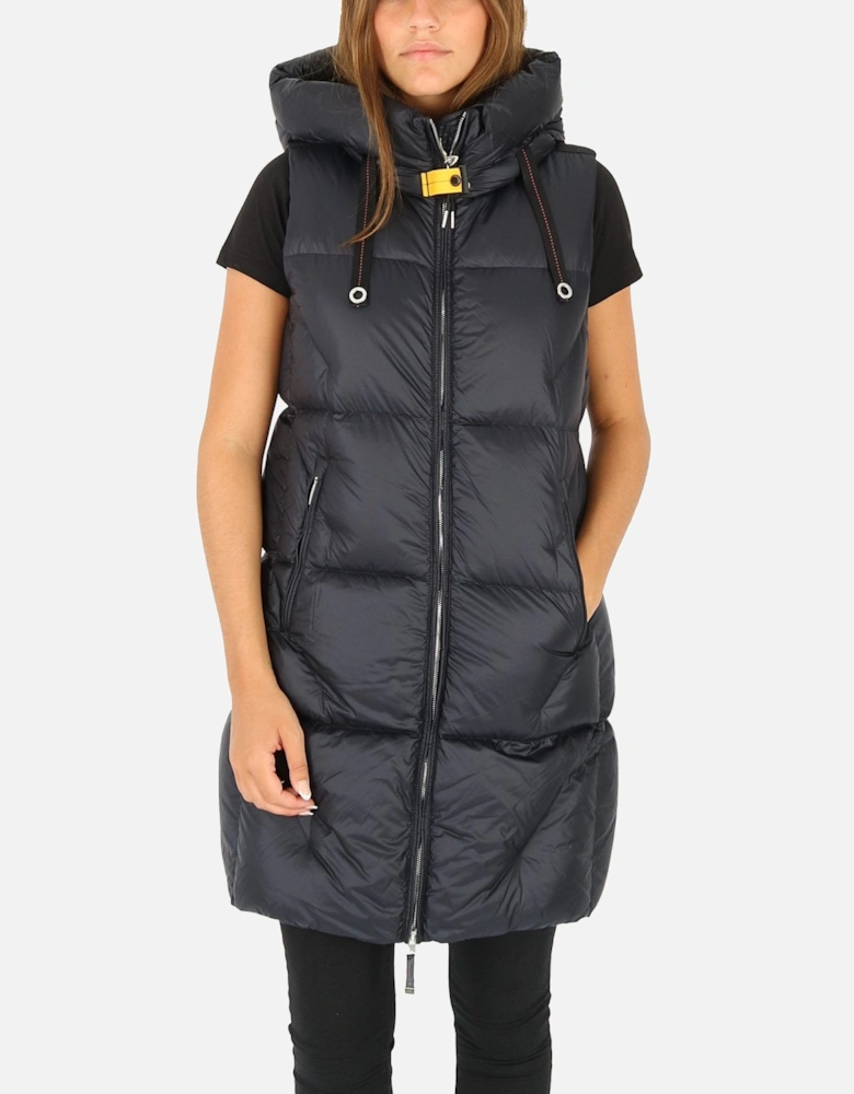 Zuly Hooded Down Pencil Long Gilet