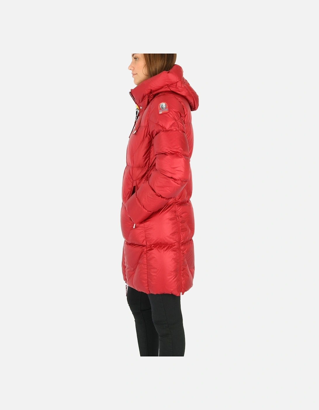 Janet Hooded Down Red Jacket