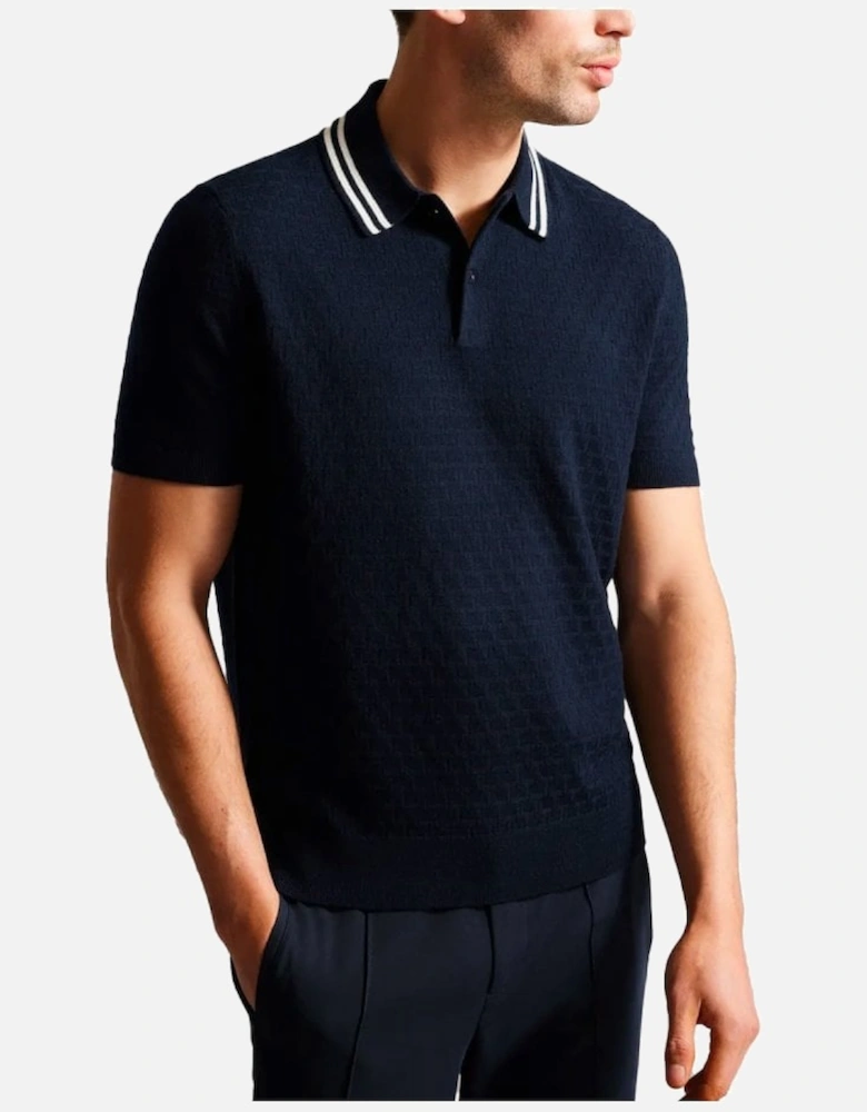 SS Regular T Stitched Polo Navy
