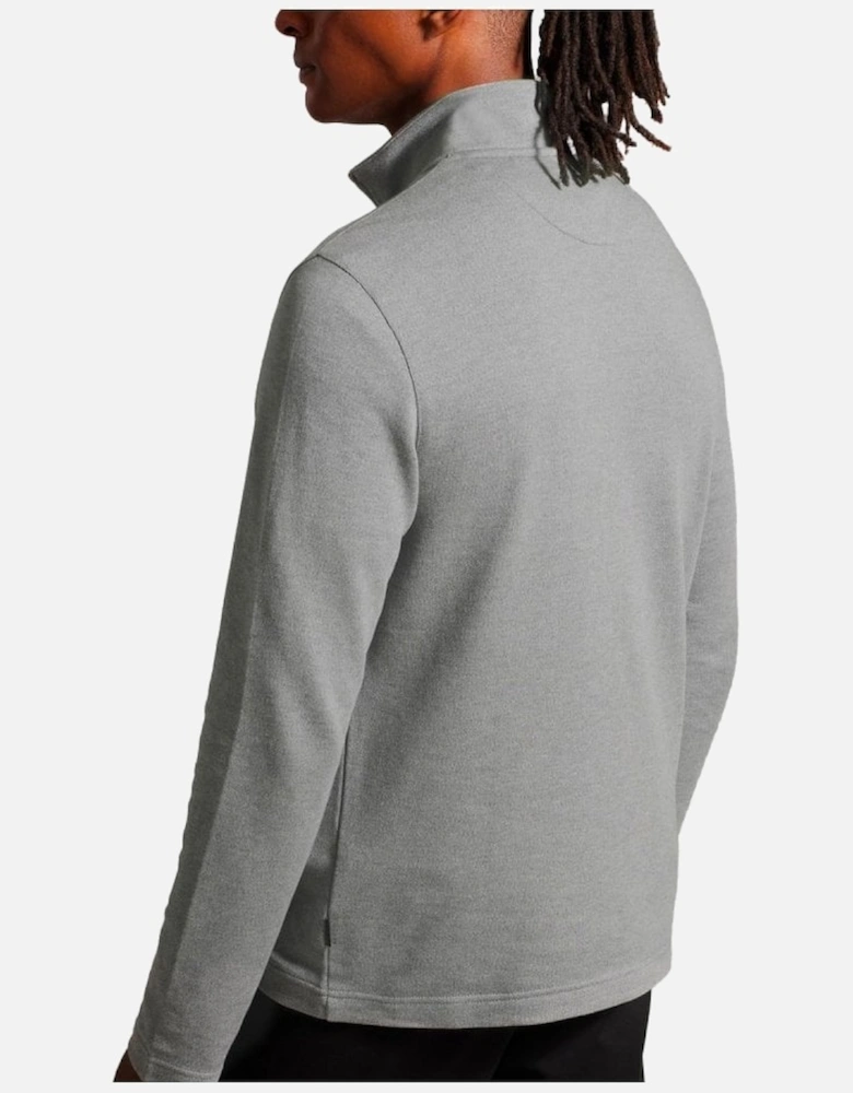 LS Textured Panel Half Zip Grey Grey