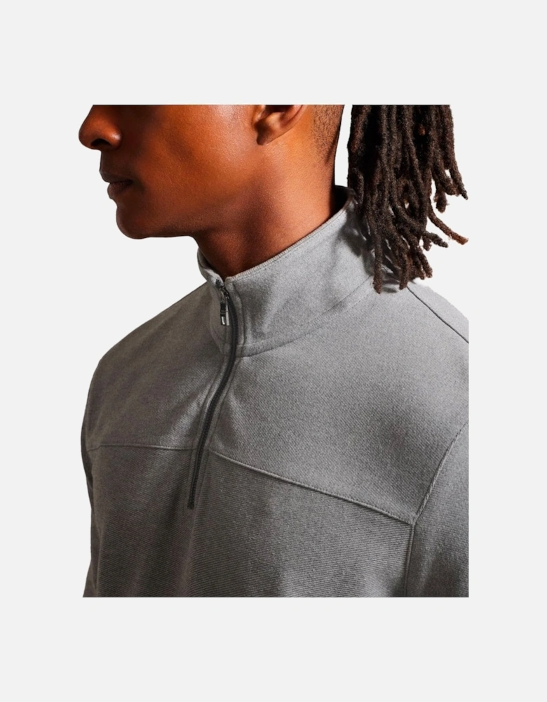 LS Textured Panel Half Zip Grey Grey