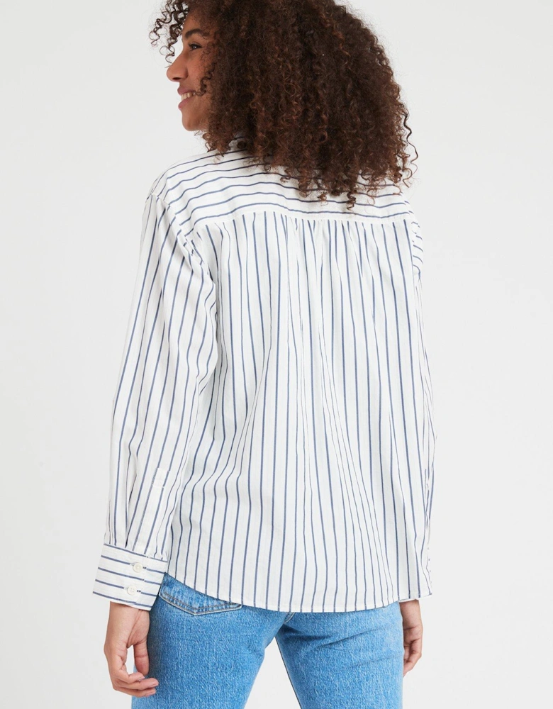Nola Shirt - Jenny Stripe Crown - White