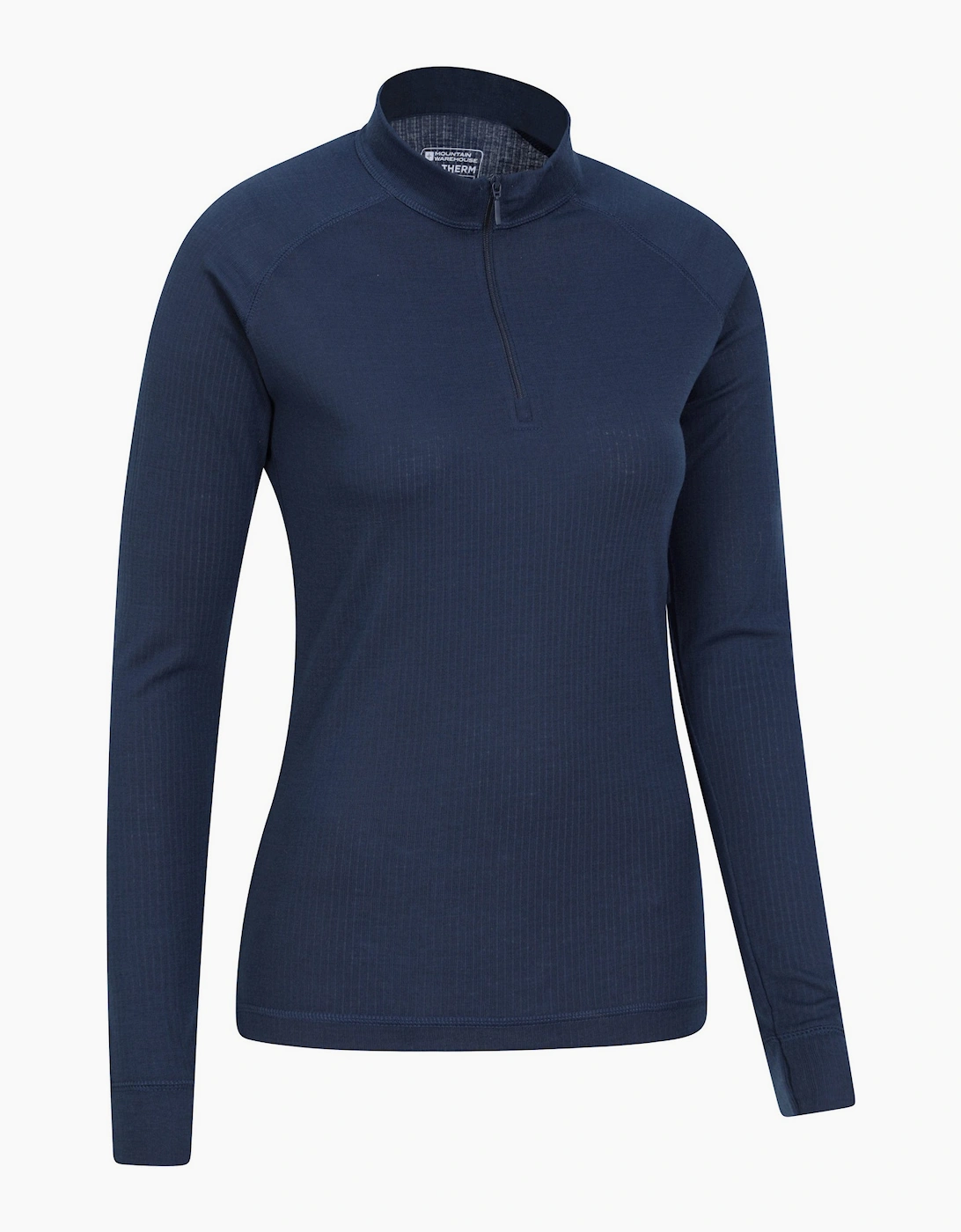 Women's Mountain Warehouse Womens/Ladies Talus Zip Neck Long-Sleeved Thermal Top - White - Size, 22