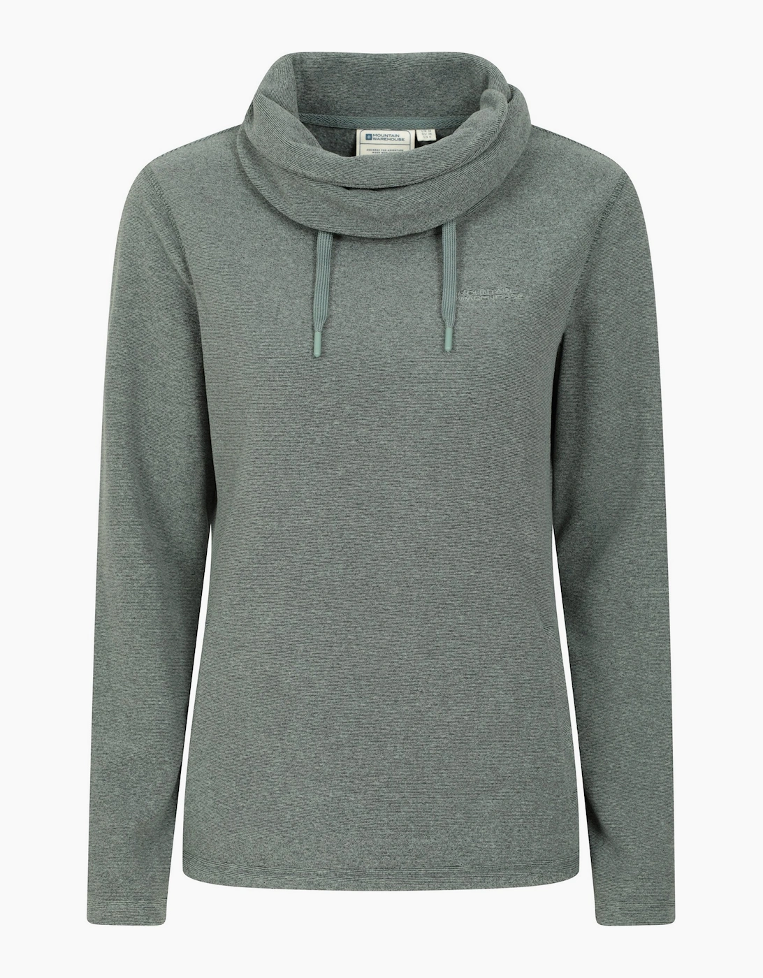 Mountain Warehouse Women's Green / Hebridean Cowl Neck Fleece Top - Size 10