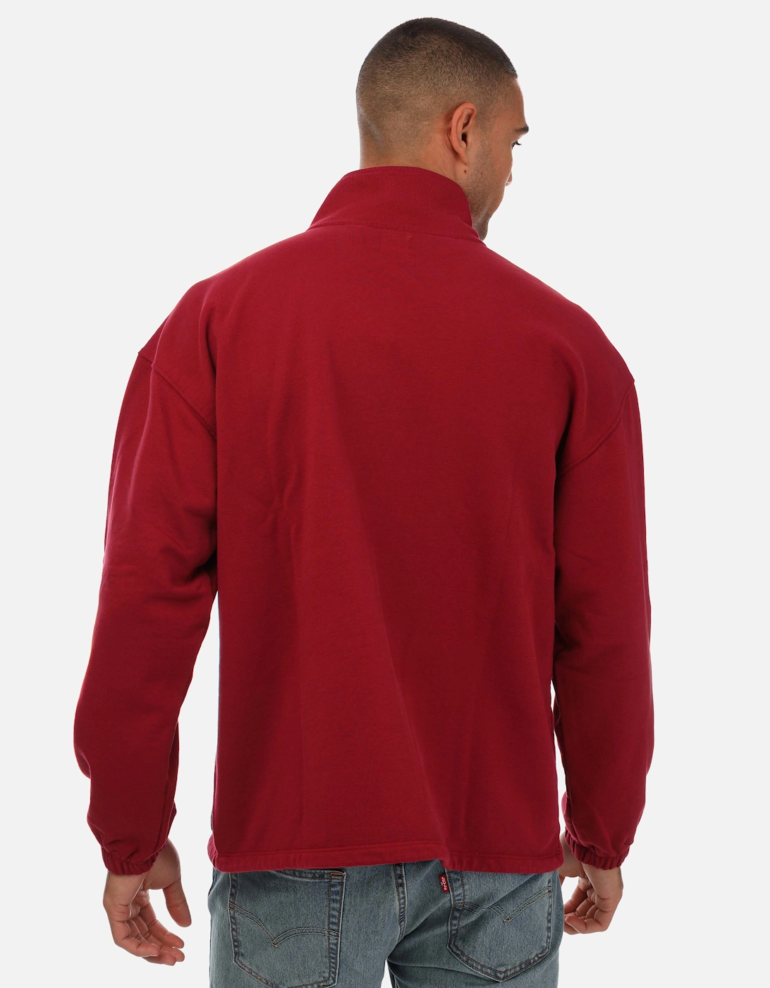 Mens Relaxed 1/4 Zip Pouch Jacket