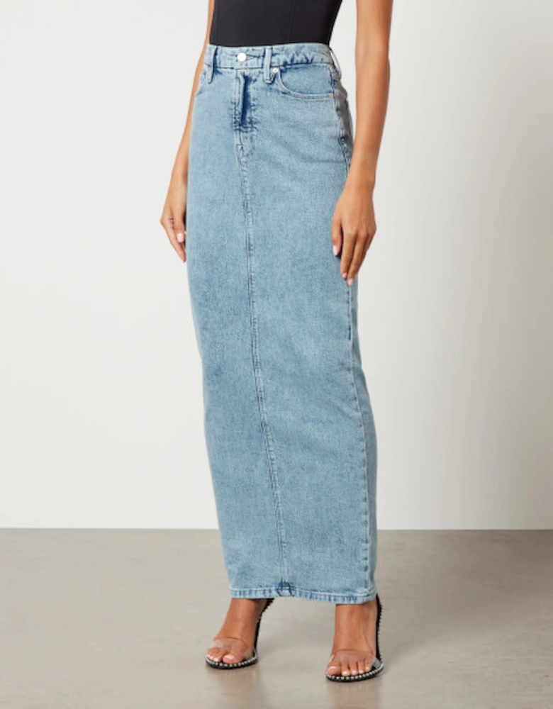 Uniform Maxi Denim Skirt