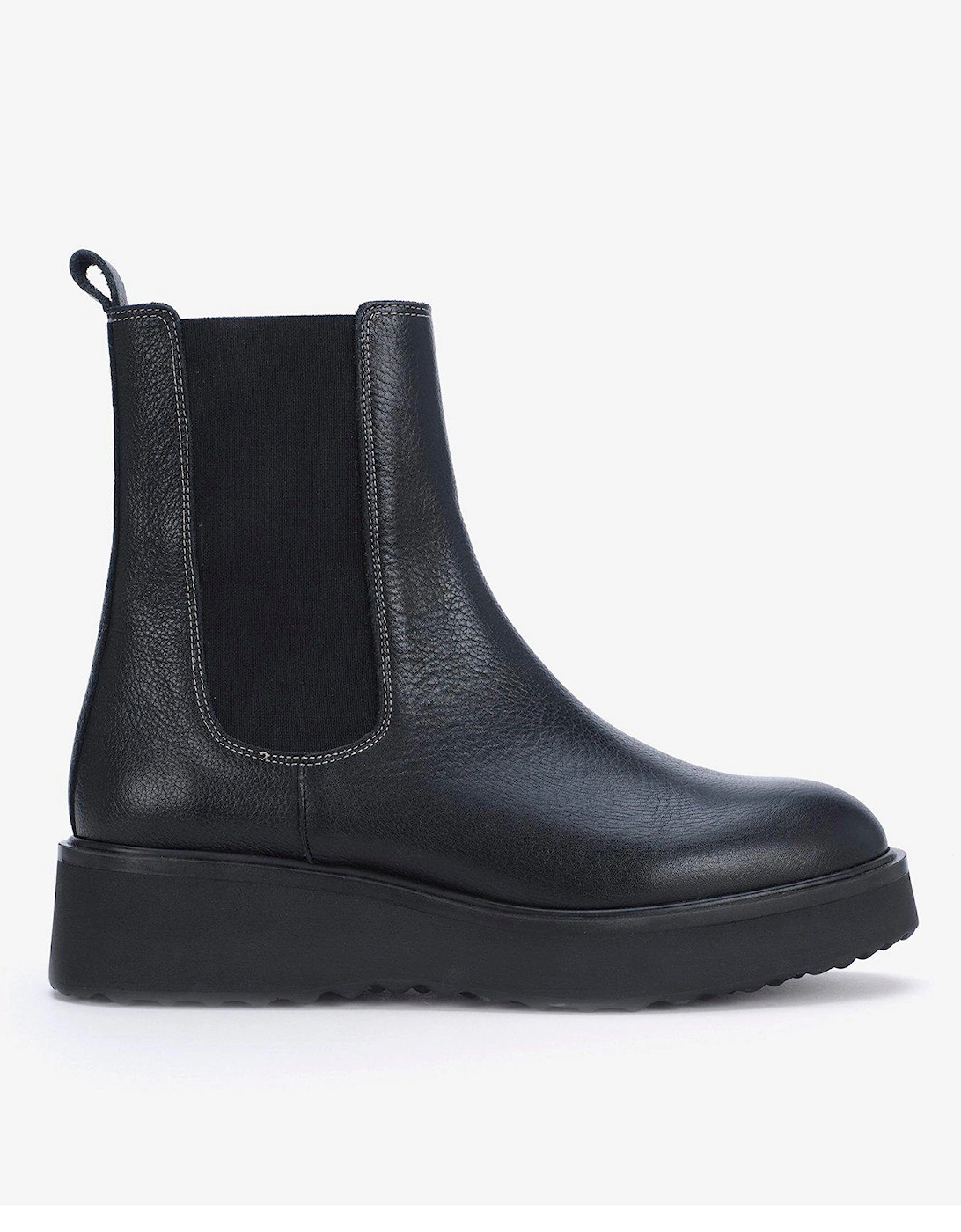 Black Wedge Sole Ankle Boots, 2 of 1