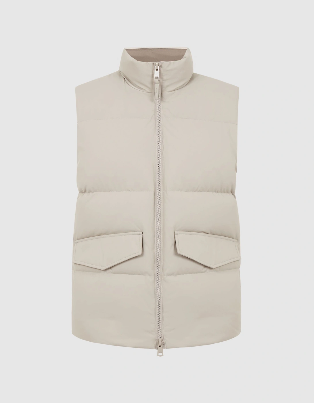 Quilted Funnel Neck Gilet, 2 of 1