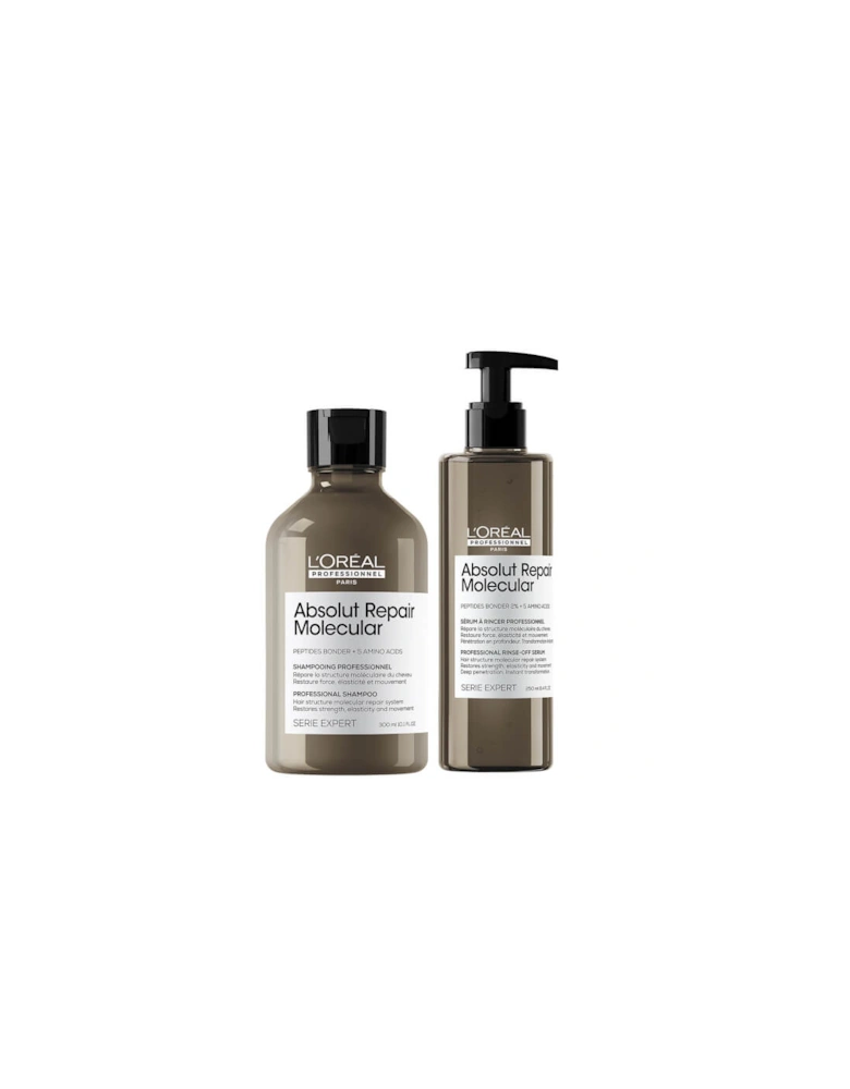 Professionnel Serie Expert Absolut Repair Molecular Shampoo and Rinse-off Serum Duo for Damaged Hair