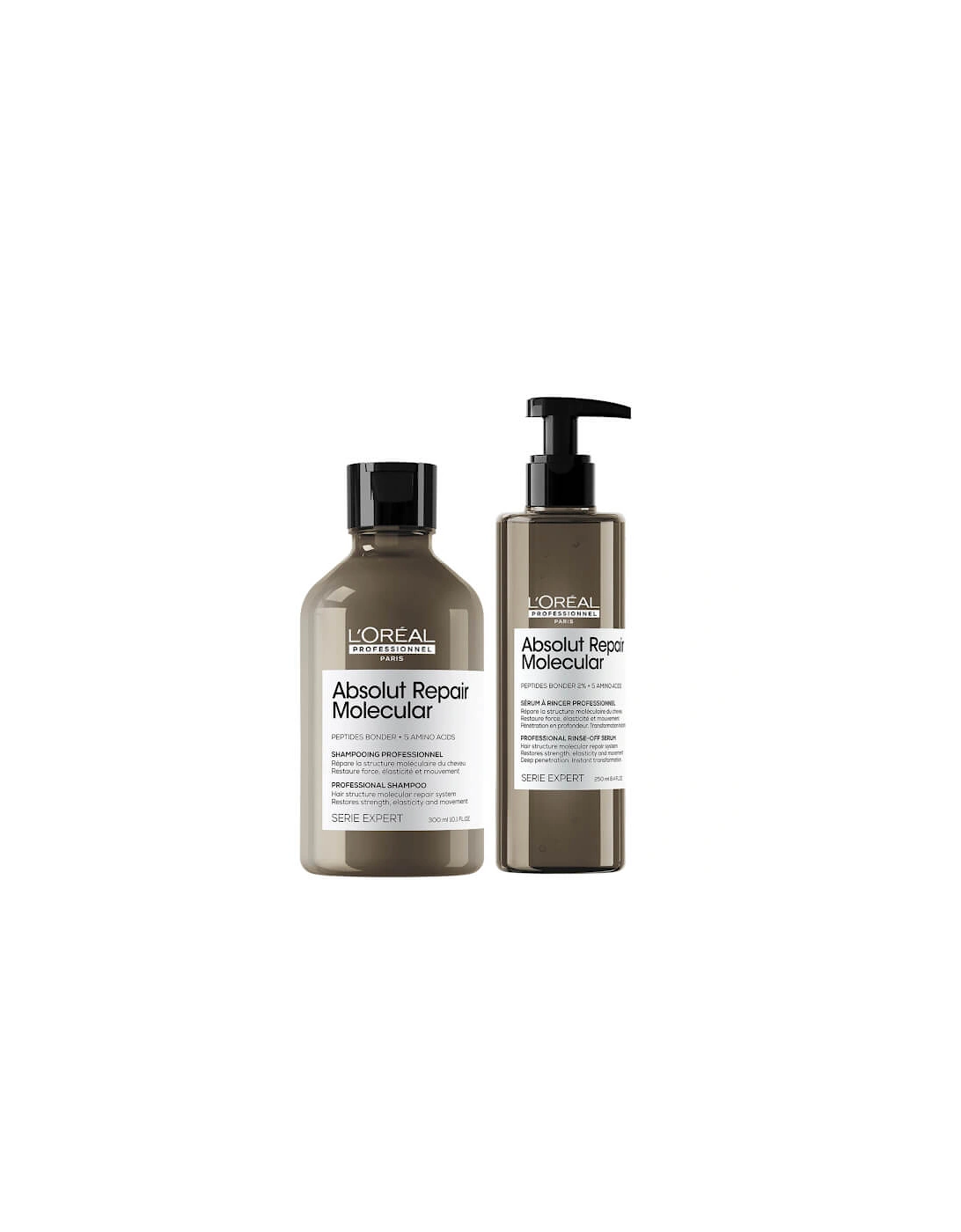 Professionnel Serie Expert Absolut Repair Molecular Shampoo and Rinse-off Serum Duo for Damaged Hair, 2 of 1