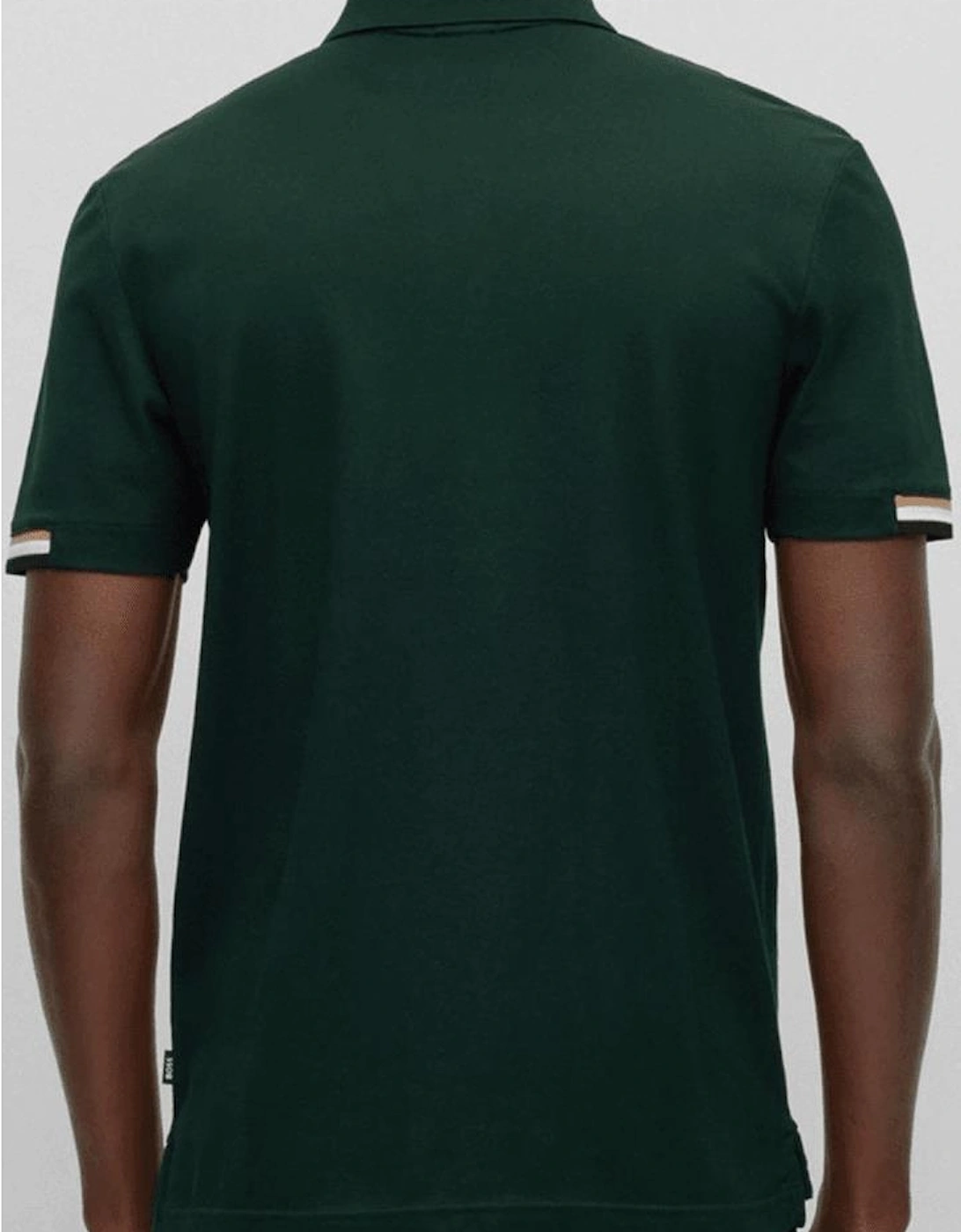 Parlay 147 Striped Sleeve Forest Green Polo Shirt