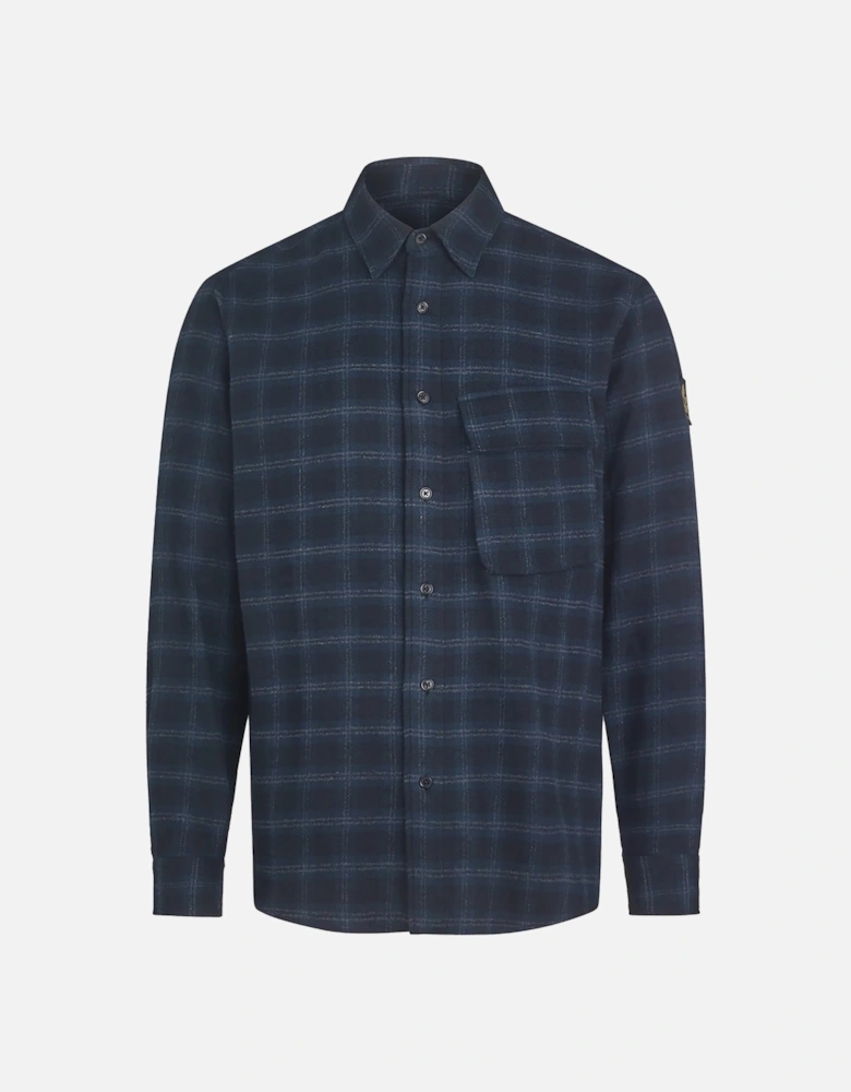 Scale Check Shirt Navy