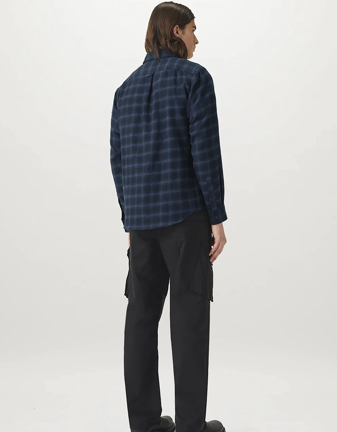 Scale Check Shirt Navy