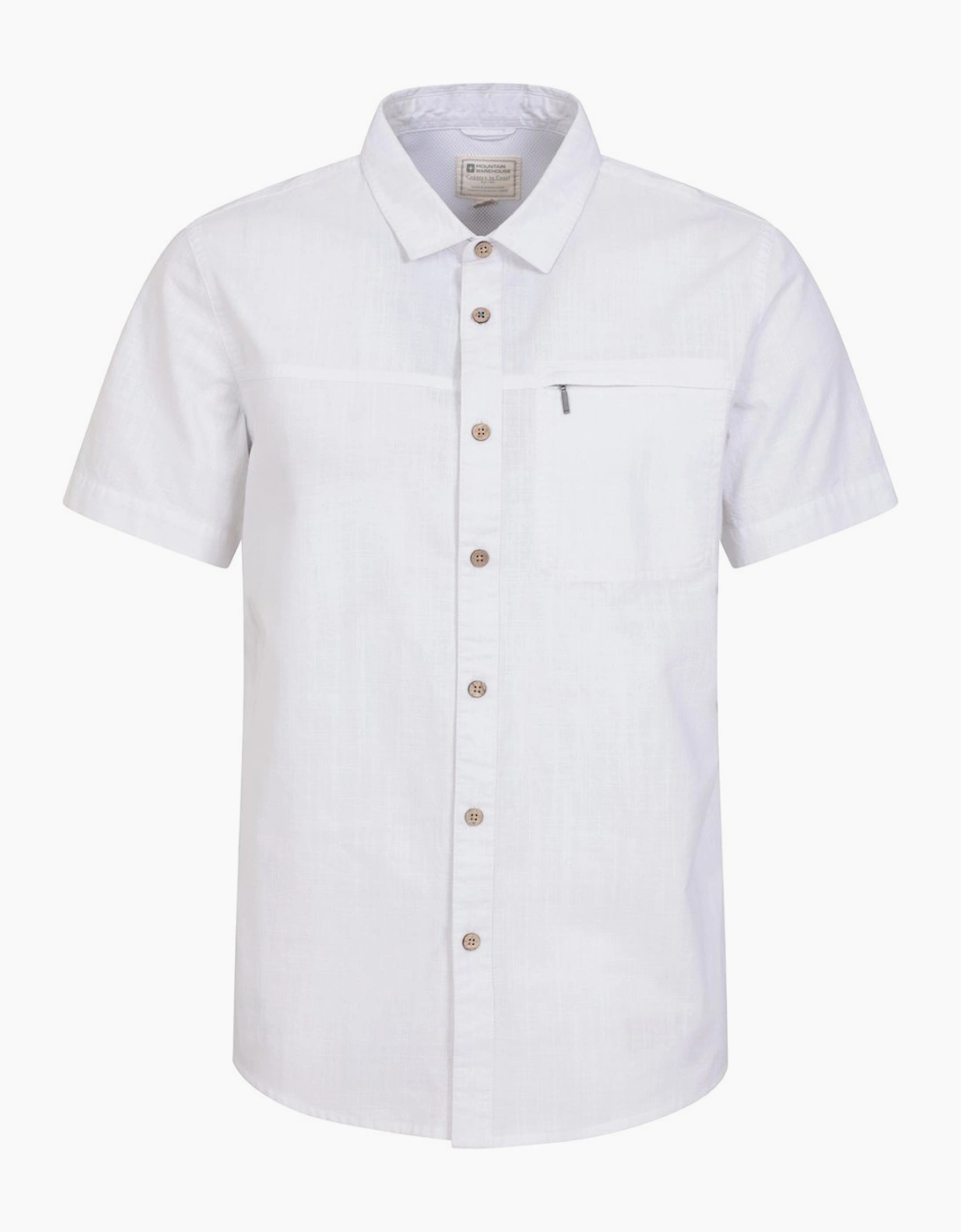 Mountain Warehouse Men's White Coconut Slub Short-Sleeved Shirt  48/Regular 4XL