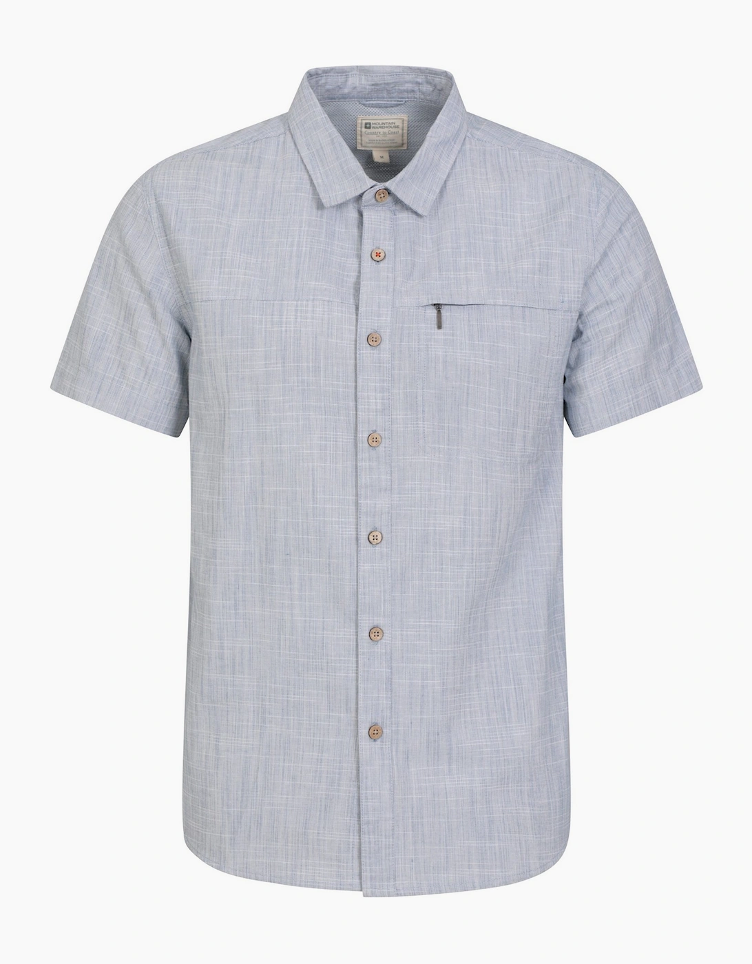 Mountain Warehouse Men's Blue Coconut Slub Short-Sleeved Shirt  48/Regular 4XL