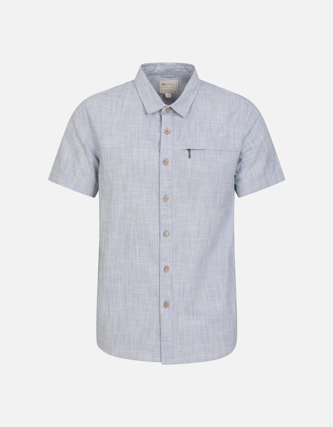 Mens Coconut Slub Short-Sleeved Shirt, 6 of 5