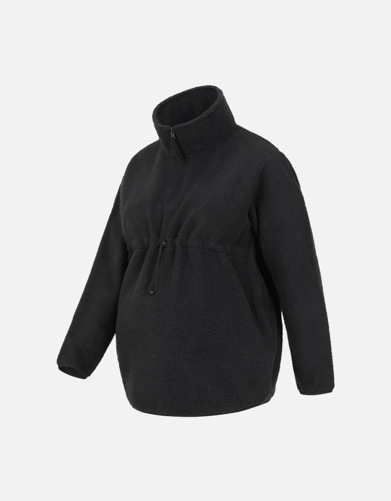 Womens/Ladies Cosy Sherpa Half Zip Maternity Fleece Top