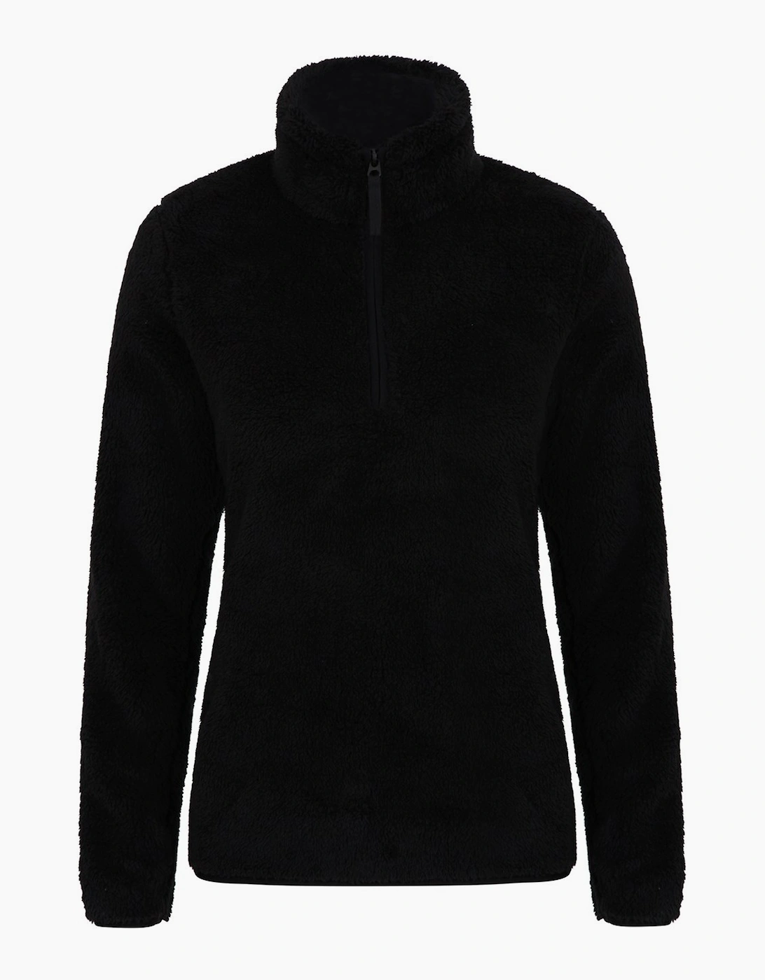 Mountain Warehouse Women's Mountain Warehouse Womens/Ladies Teddy Fleece Quarter Zip Fleece Top - Black