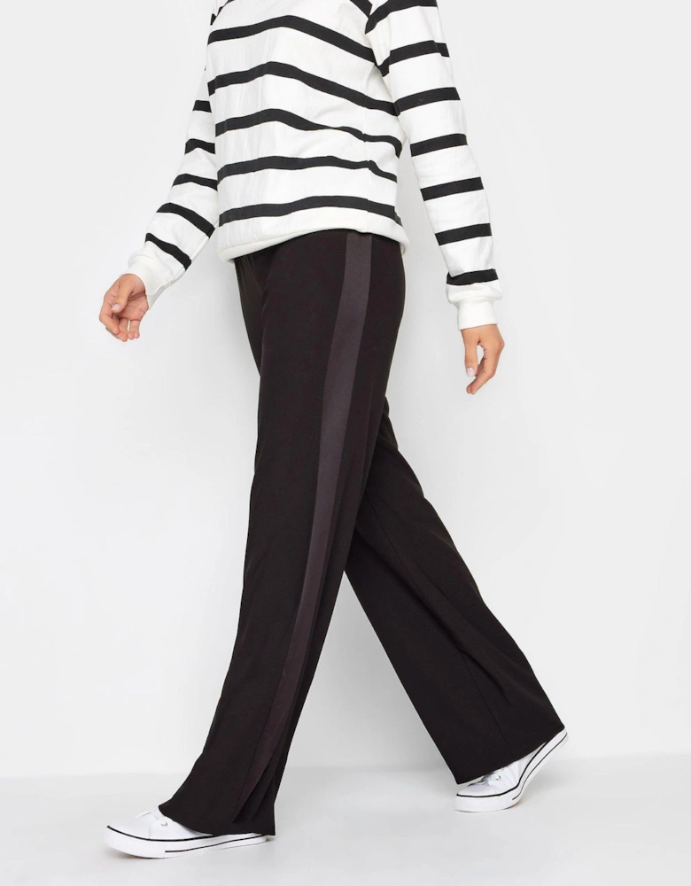 Black Wide Leg Tux Trouser