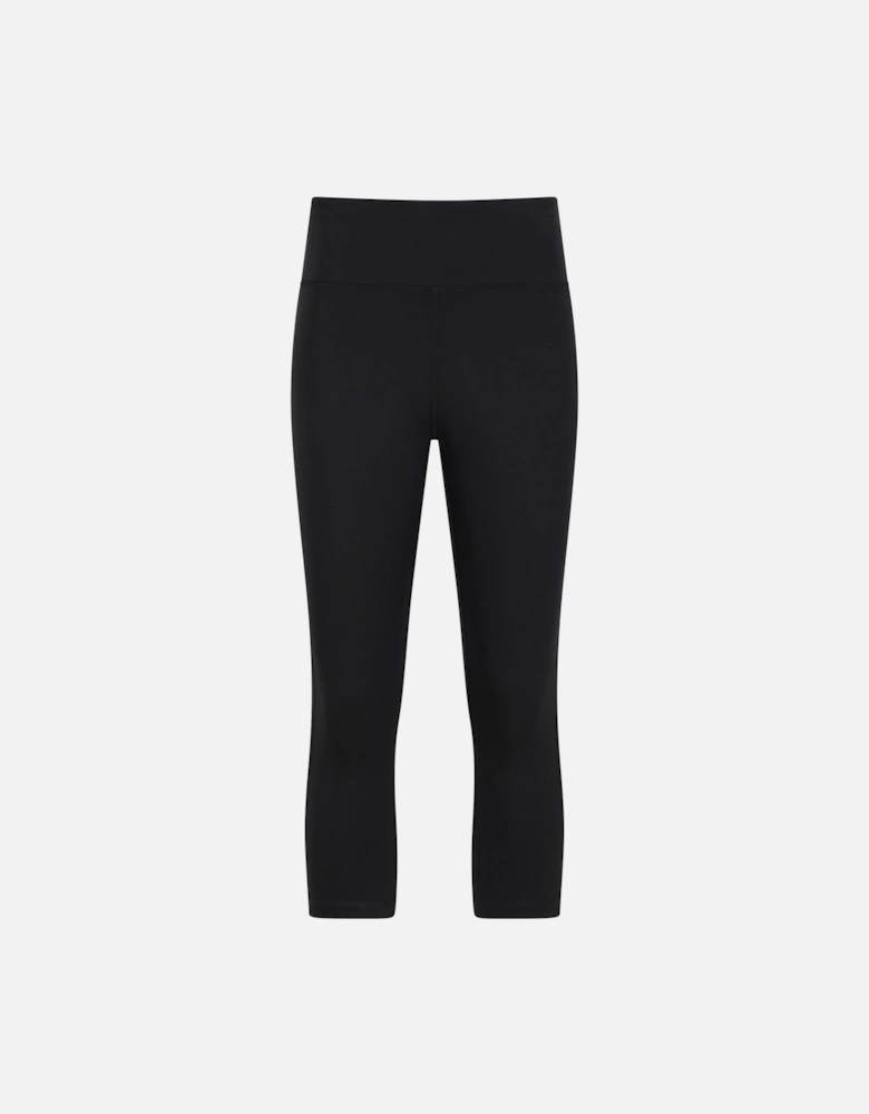 Womens/Ladies Blackout Capri High Waist Leggings