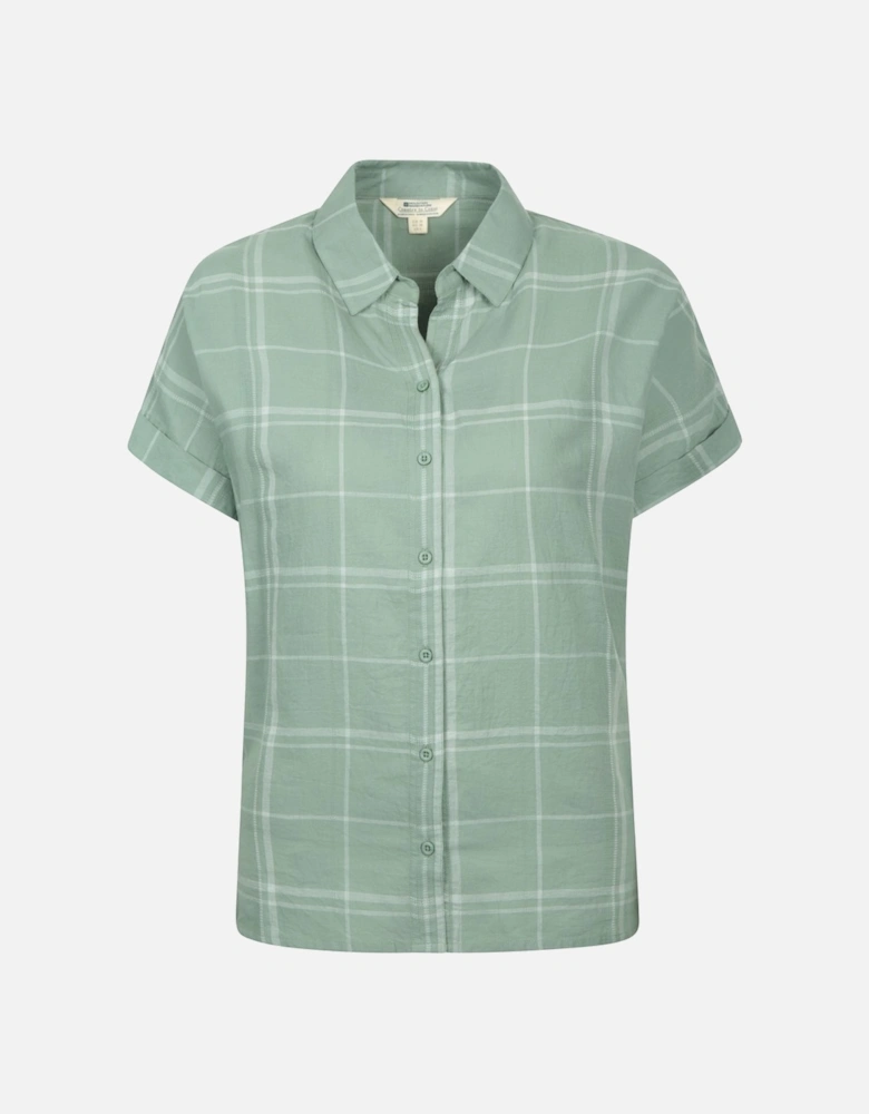 Womens/Ladies Palm Checked Relaxed Fit Shirt