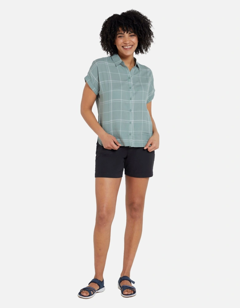 Womens/Ladies Palm Checked Relaxed Fit Shirt