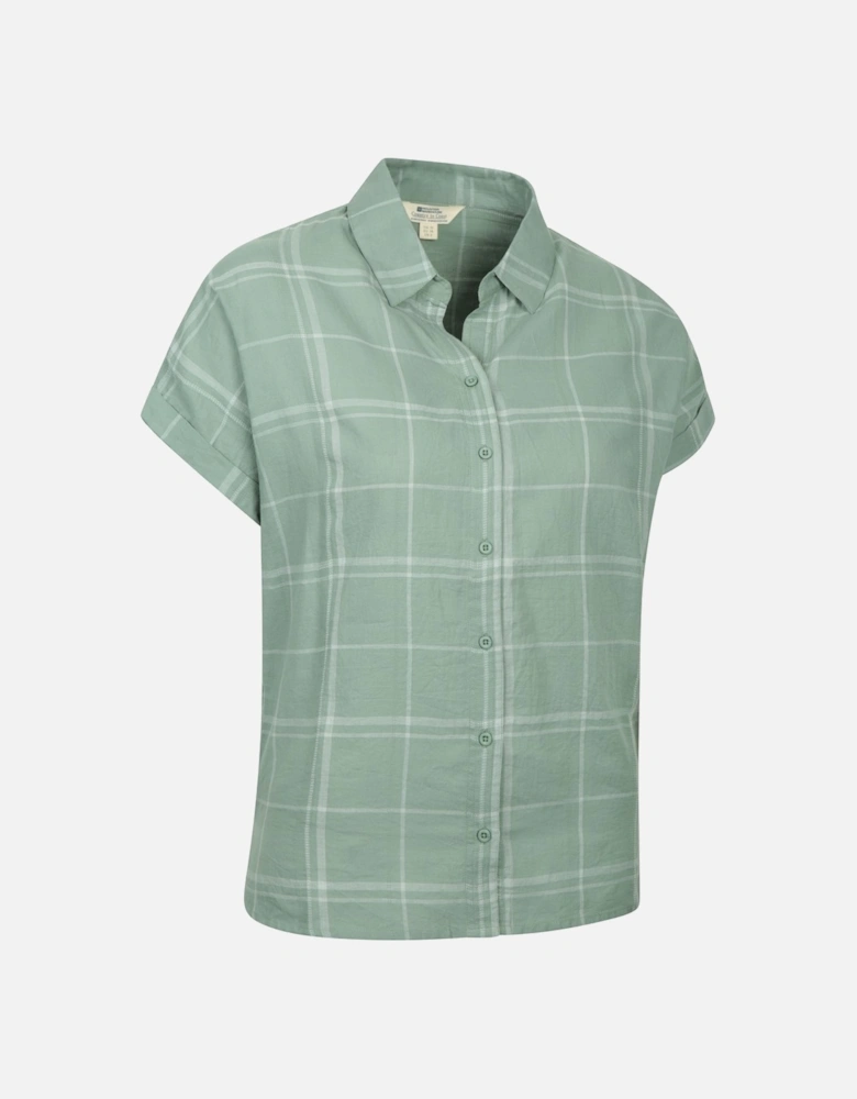 Womens/Ladies Palm Checked Relaxed Fit Shirt