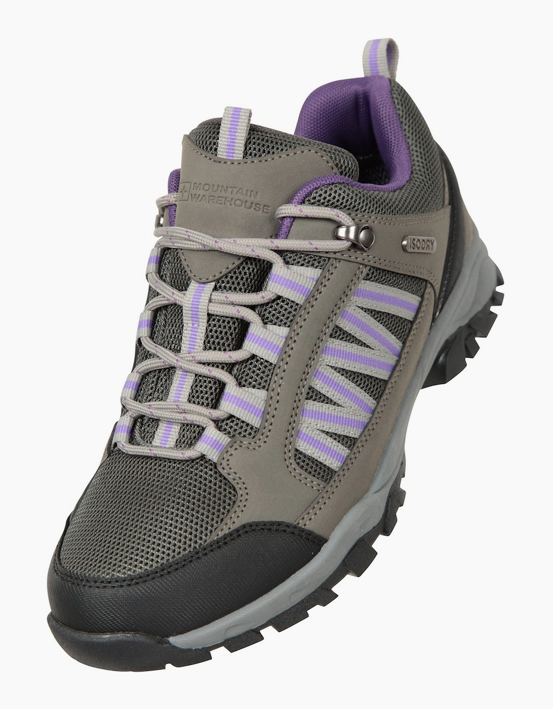 Mountain Warehouse Women's Grey / Path Waterproof Outdoor Walking Shoes - Size 3 UK