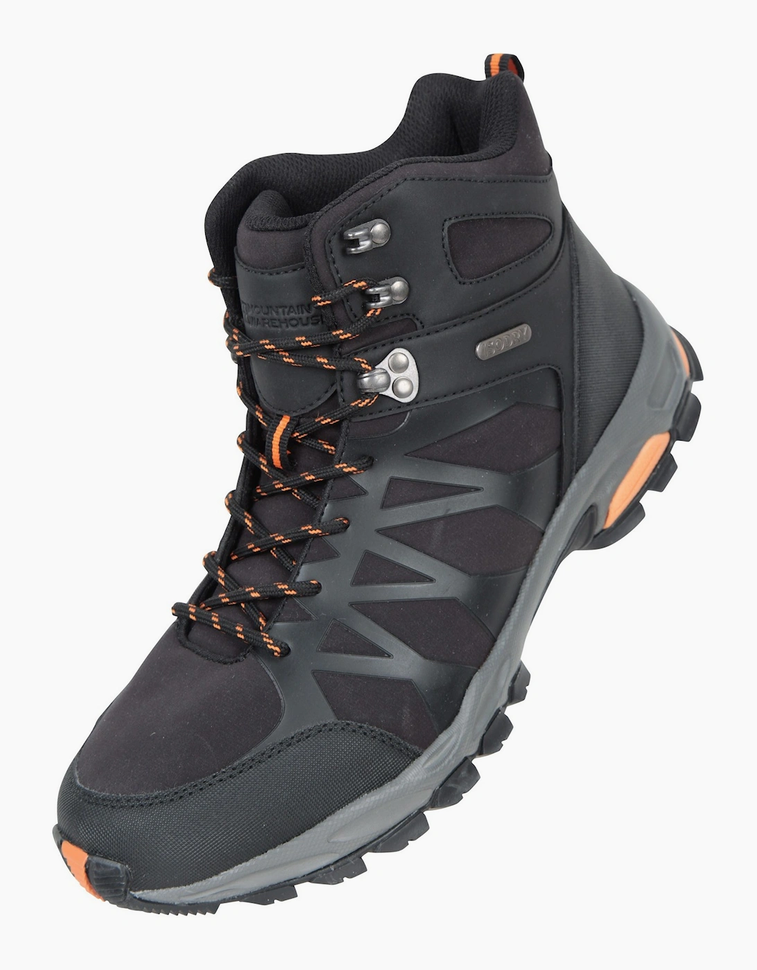 Mountain Warehouse Men's Black Trekker Ii Softshell Hiking Boots - Size 6 UK