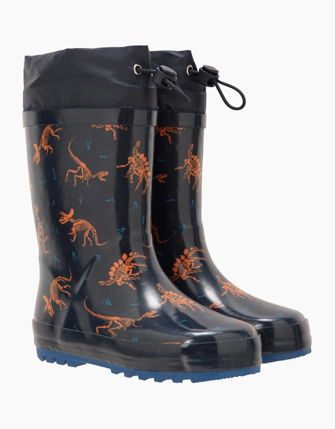 Mountain Warehouse Mountain Warehouse Childrens/Kids Dinosaur Skeleton Wellington Boots - Blue/Green