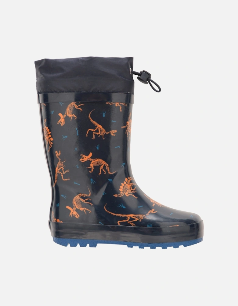 Childrens/Kids Dinosaur Skeleton Wellington Boots