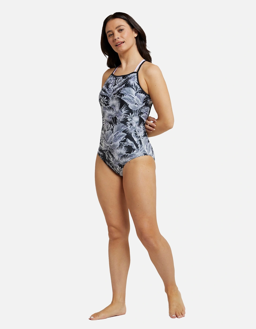 Womens/Ladies Zora Tropical Leaves One Piece Swimsuit