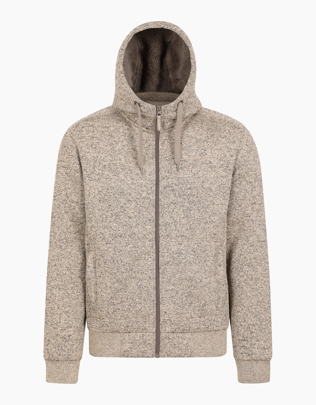 Mountain Warehouse Men's Cream Nevis Ii Faux Fur Hoodie - Size 32