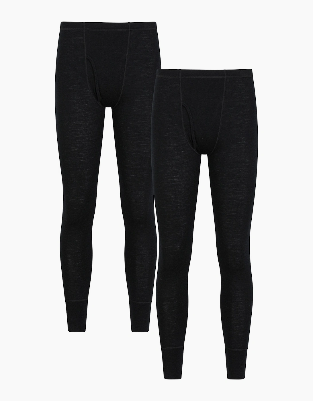 Mountain Warehouse Men's Black Merino Wool Base Layer Bottoms (Pack Of 2) - Size: 4XL